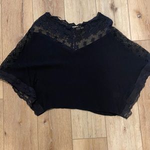 Black lace blouse